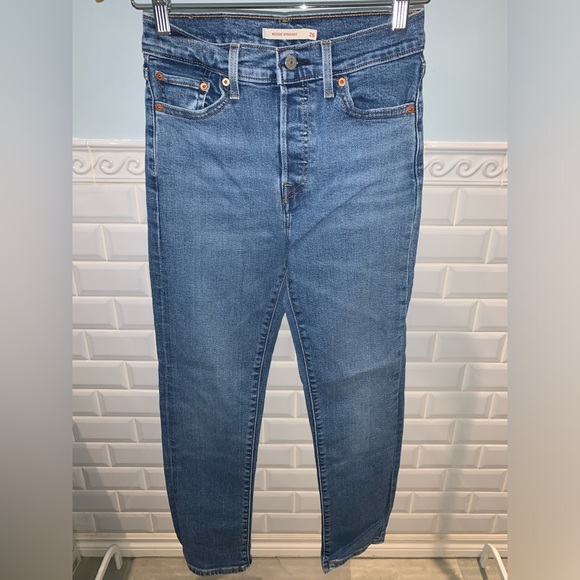 Levi’s Wedgie Straight W26 Blue - Picture 3 of 6